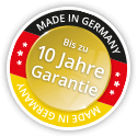 Abb. Siegel Made in Germany - bis zu 10 Jahre Garantie
