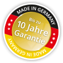 Bis zu 10 Jahre Garantie Siegel: Bis zu 10 Jahre Garantie - Made in Germany